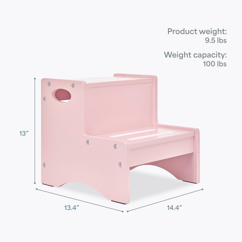 Dream On Me Little Steps Step Stool in Pink –