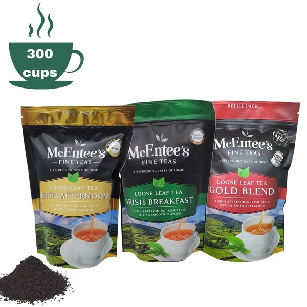 McEntee's Tea Three Packs of Traditional Irish Blends (3-Pack) -