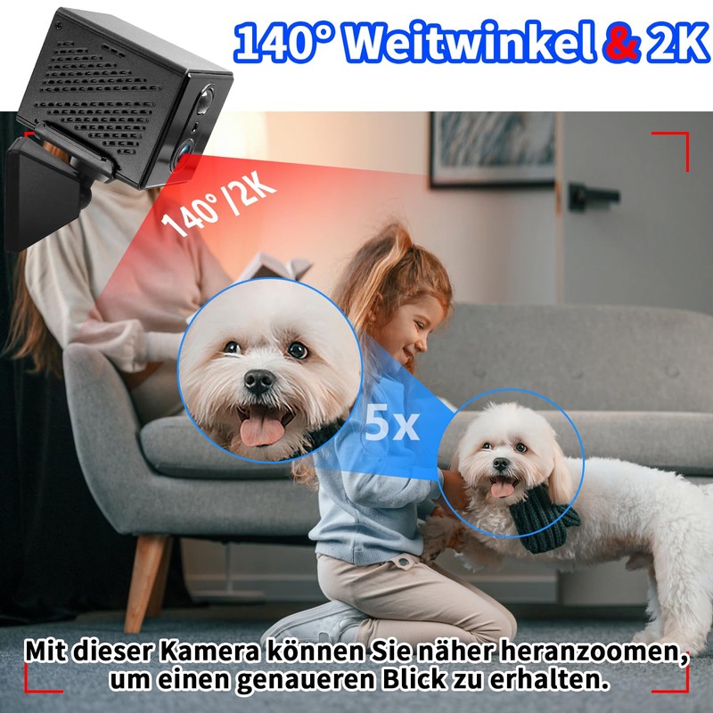 SecuraLen Mini Camera, 2-Way Talk WiFi Camera, WiFi Penetration Through