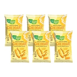 Real Food From The Ground Cauliflower Stalks - 6 Count, 4oz Bags (Cheddar)