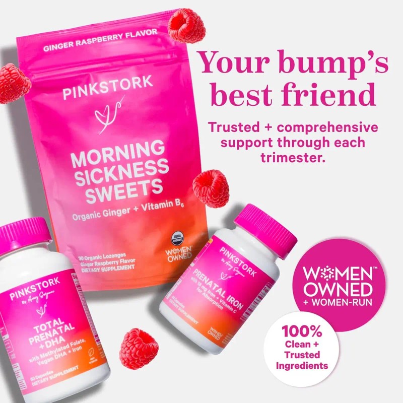 Multivitamínico Pink Stork Total Prenatal con DHA y Folato para