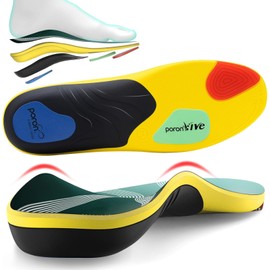 Insoles [New Enhanced Version] Fatigue-Resistant, Shock Absorbing, Standing at Work, Sports Shoes, Footbed [Reduces Foot Burden, Arch Support, Ergonomics] Foot Arch Insole, Low-Resilience Cushion