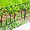 SCENDOR 5 Pack Decorative Fence Metal Garden Fence 16in x