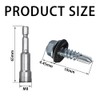 120 pcs Self-Drilling Roofing Screws,4.8x19 mm Hex Head Self Tapping