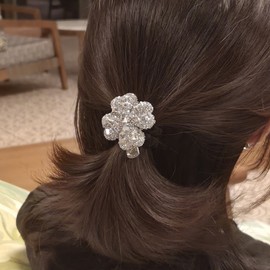 (4 types) Luxury Cubic Point Hair Band Color / (4종) 럭셔리 큐빅 포인트 헤어끈 컬러