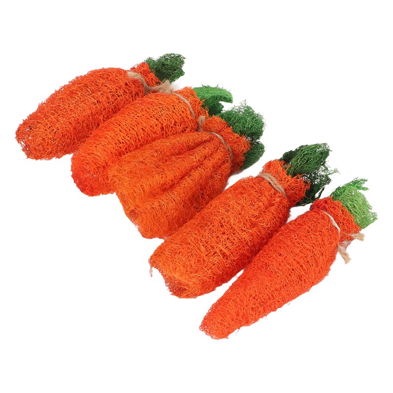 Rabbit Loofah Carrot Toys Natural Funny Teeth Grinding Bite Resistance