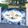 HANSHUAI God Bless Backdrop First Holy Communion Baptism Photography Background