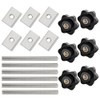 Pamtns Pack of 18 T-Rail Sliding Nuts M8 Set T-Track