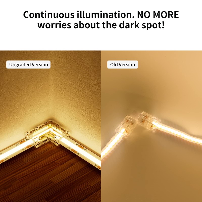 COB LED Strip on Cable Connector Unwired Clips Solderless Connector