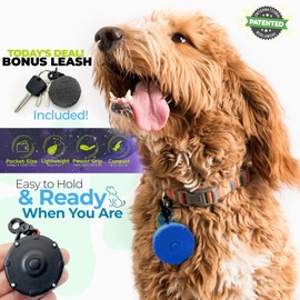 Mushrooms + Free Bonus Leash! 40" Wearable Mini Adjustable Dog Leash for Hiking, Training & Adventure - Powerful Lightweight, Retractable Keychain Clip. Durable & Comfort Grip for Off Leash Walking.