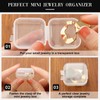 Chunful 100 Pack Mini Clear Plastic Jewelry Box Earring Organizers