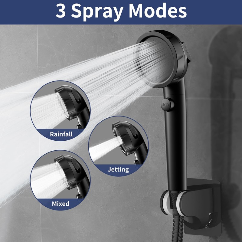 HANLIAN On/Off Pause Camper Shower Head with Filters, Detachable Shower