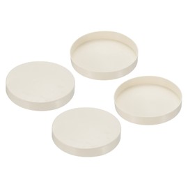 PATIKIL 4.5" PVC Pipe End Cap Fitting, 4 Pack Furniture Grade Plug Coupling Socket Adapter for DIY, Garden, White