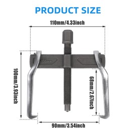Dfuqanb Gear Bearing Puller, 6 Inches, Jaw Puller, Adjustable 2 Jaw Puller, Claw Puller, Parallel Puller, Wheel Bearing Puller, for Repair of Cars, Machine Repair (4 Inches)