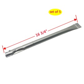 Direct Store Parts DA101 (5-Pack) Stainless Steel Burner Replacement for Master Forge Models: L3218, P3018, SH3118B Gas Grill
