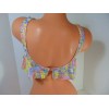 BP Women's BP Pink Shell Garden Floral Bikini Top Size