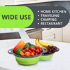 Green Round Silicone Collapsible Colander – Silicone Round Small Kitchen