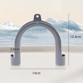 NIIIYTYB PVC Washing Machine Drain Hose Holder Hook U-Shaped Drain Clamp Fits 1-1/4" Pipe Secure Holder for Laundry Room Organization