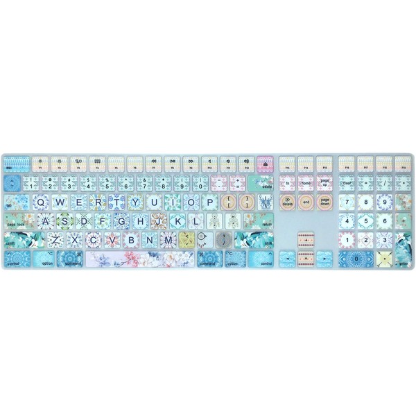 WSLUCKO Silicone Keyboard Cover Skin for 2017/2018 Apple iMac Wireless