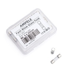 AMPELE (Pack of 20) 8A Fast-Blow Fuse 8Amp 125V Glass Fuses 0.2 x 0.78 inch/5 x 20 mm (8Amp)(F8AL, 125V)
