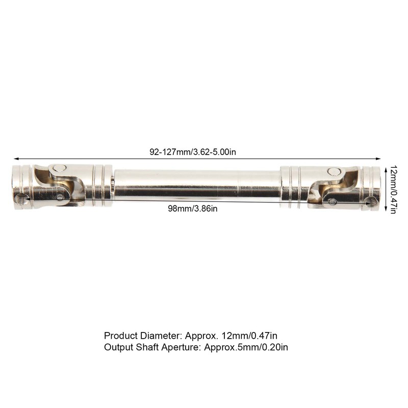 1/10 Universal Drive Shaft Silver Steel Cross Knot Structure Driveshaft