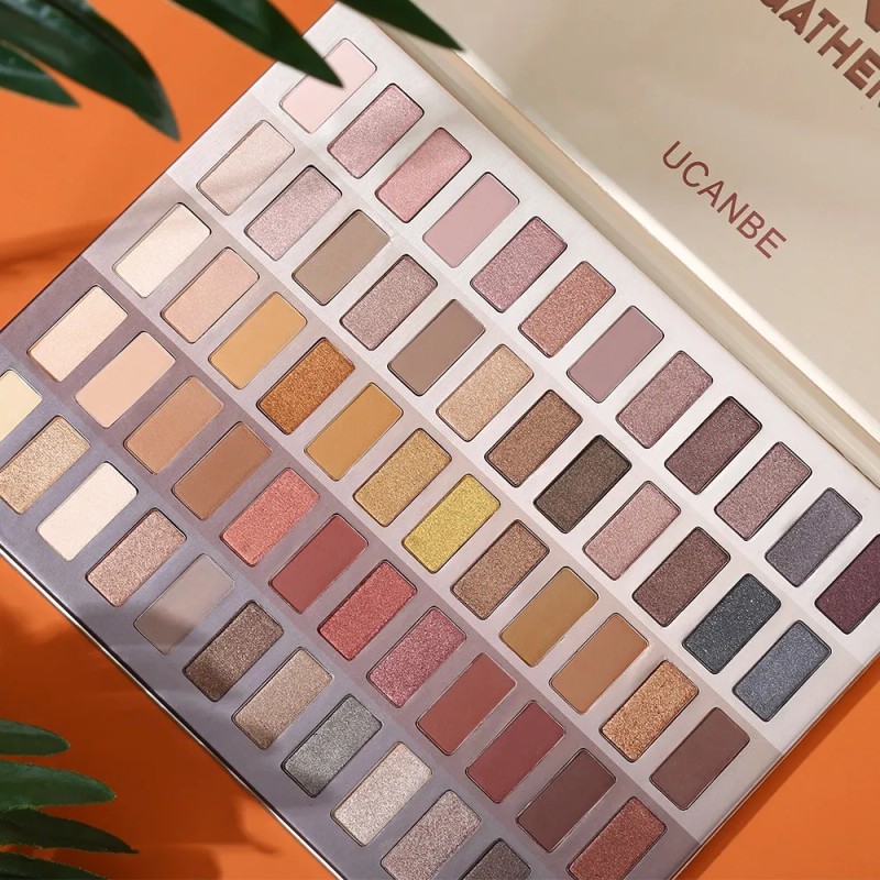 Paleta Sombras 60 Tonos UCANBE Nude Mate Shimmer Vegana Cruelty-Free