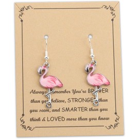 BNQL Flamingo Earrings for Women Flamingo Dangle Earrings Flamingo Jewelry Gift Earrings Flamingo Lover Gifts