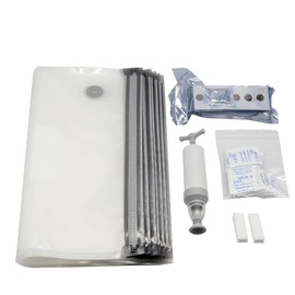 Bolsas de almacenamiento de filamento para impresora 3D (paquete de 10) bolsas secas selladas de compresión al aspiradora con bomba de mano, desecantes, tarjetas indicadoras de humedad de 6 puntos