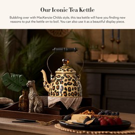 MACKENZIE-CHILDS 2-Quart Enamel Tea Kettle, Cute Tea Kettle for Stovetop, Spot On