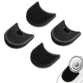 PEUTIER Pack of 4 Microphone Wind Protection, Black Windscreen Replacement for Microphone Windscreen Microphone Protection Cover Professional Video Accessories Compatible with Insta360 GO 3 & GO 3S