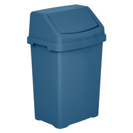 JMS we create smile 8L/25L/50L Litre Plastic Swing Lid Bin Waste Recycle Dustbins Rubbish Trash Refused Bins (Navy, 50 LITRE)