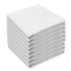 Yuknees 8 Pack White Pocket Square,Cotton Men's Handkerchief,Men's White Handkerchiefs,Large