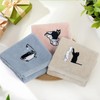 RinRinfam 3Pcs Cute Cat Hand Towels Farmhouse Bathroom Decor Embroidered