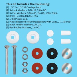 Vsttar 67-209-911-SS Mounting Kit for Pool Diving Board Replacement for Two Hole Residential Diving Board, Fit for 67-209-911-SS Residential Diving Board Mounting Kit, White