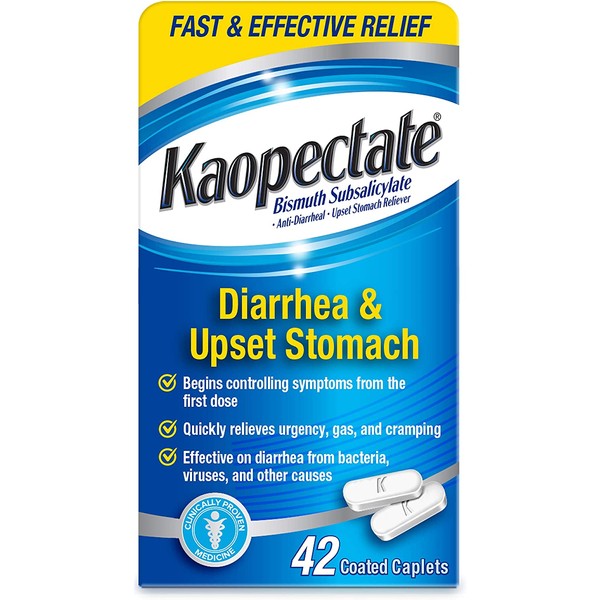 Kaopectate Multi-Symptom Anti-Diarrheal& Upset Stomach Reliever, 42 Caplets