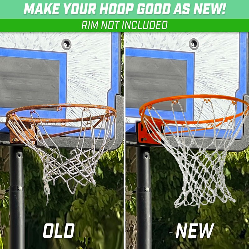 GoSports Basketball Net Replacement with 12 Loops - Heavy Duty