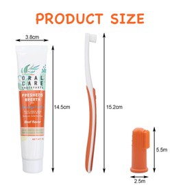 Landrain Zahnpflege Hund Set, Hunde Zahnbürste, Katzen Hundezahnbürste