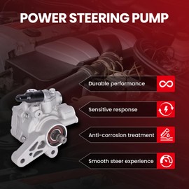 MOCA Power Steering Pump fits For Acura 2001-2005 EL L4 1.7L Sedan - w/o Reservoir, For Honda 2001-2005 Civic L4 1.7L Coupe - w/o Reservoir, 2001-2005 Civic L4 1.7L Sedan - w/o Reservoir