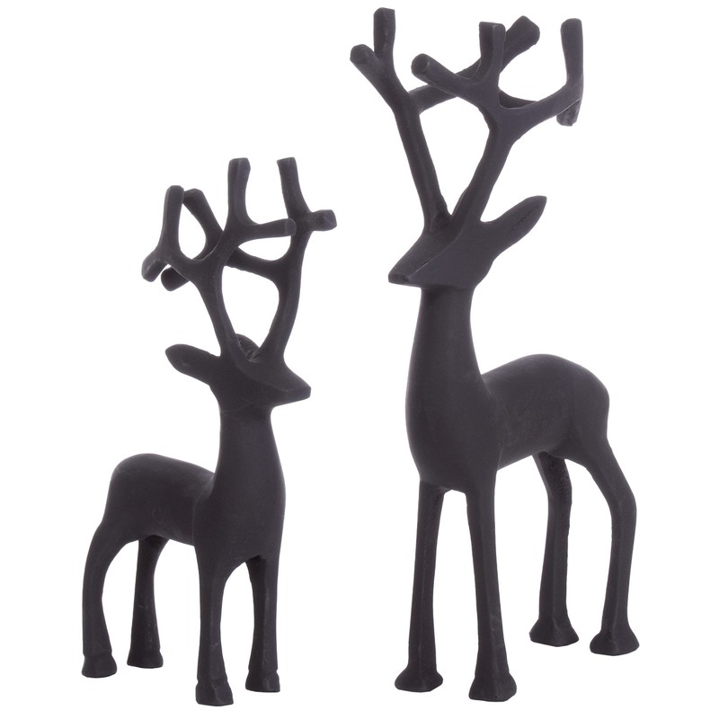 Brandsseller Decorative Figurine 24 cm Reindeer Deer Metal Sculpture Decoration