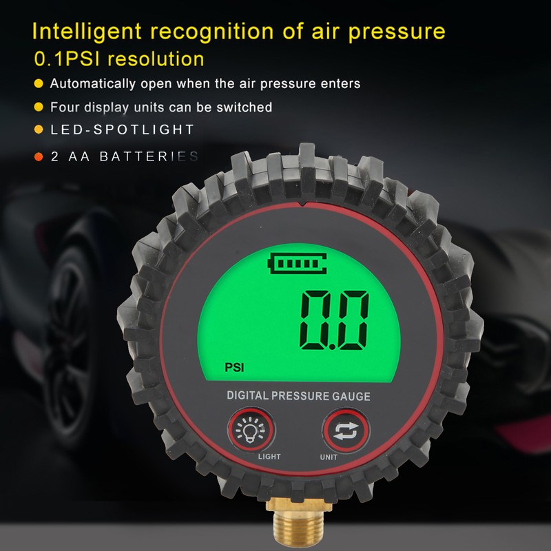 Digital Pressure Gauge Large LCD Display Fast and Accurate Reading