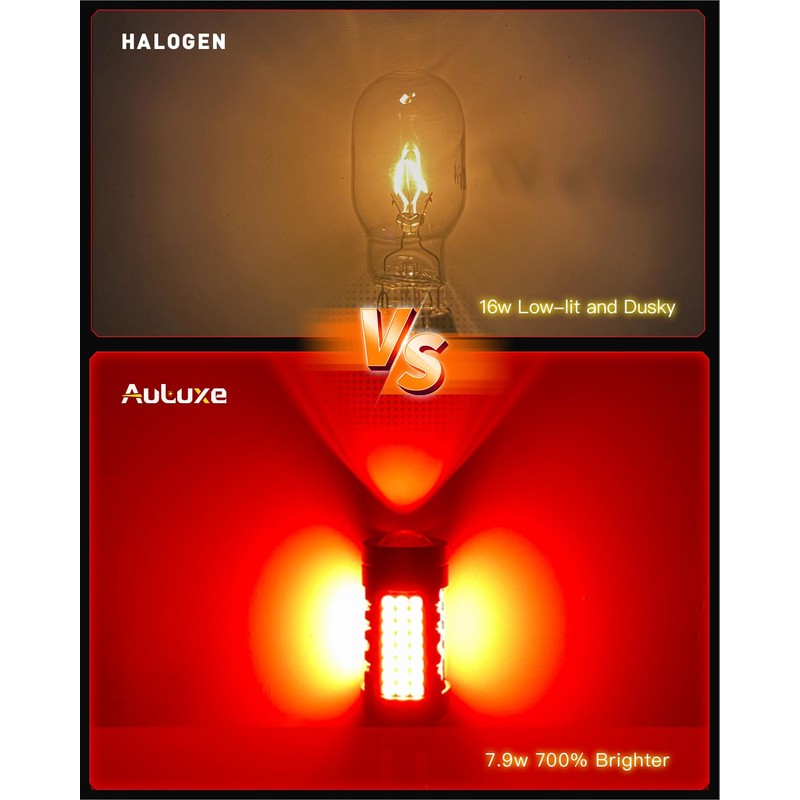 AULUXE 912 921 LED Red Color, 700% Brighter Than Halogen