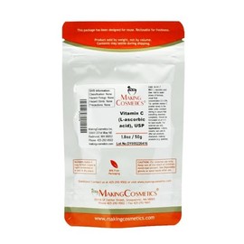 MakingCosmetics - Vitamin C Powder, USP-Grade (L-ascorbic Acid) - 1.8oz / 50g - Cosmetic Ingredient
