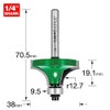 Trend CraftPro Bearing Guided Round Over Router Cutter, 1/4 Inch