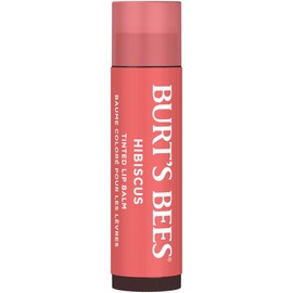 Burt's Bees Lip Tint Balm with Long Lasting 2 in 1 Duo Tinted Balm Formula, Color Infused with Deeply Hydrating Shea Butter for a Natural Looking Buildable Finish, Soft Hibiscus (2-Pack)