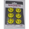 Zeller Magnet-Set Smiley 6 pcs, Metal Multi-Colour, 3 x 3