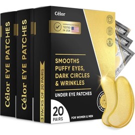 CÉLOR Parches Celor Para El Contorno De Ojos Para Ojos Hinchados Y Ojeras - Mascarillas Para Ojos Con Aminoácidos Y Colágeno, Cuidado De Los Ojos...  