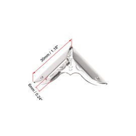 sourcing map Metal Book Corner Protectors Edge Cover Guard 30 X 30 X 6mm Silver Tone 30pcs