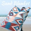 DUKUSEEK Camping Blanket with Aztec Pattern, Warm Stadium Blankets for