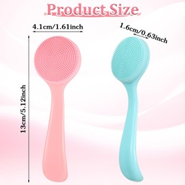 3 Pcs Silicone Face Brushes for Cleansing Face Wash Brush Manual Facial Cleansing Brush for Cleaning, Exfoliating Scrubber Exfoliator Cleanser for Blackheads Whiteheads Makeup Residues Removal