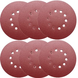 FEIHU 225mm Sanding Disc 120 Grit 10 Holes. Hook and Loop Discs, 9 inch Sanding Pads for Drywall Sander Long Neck Sander （15 PCS）
